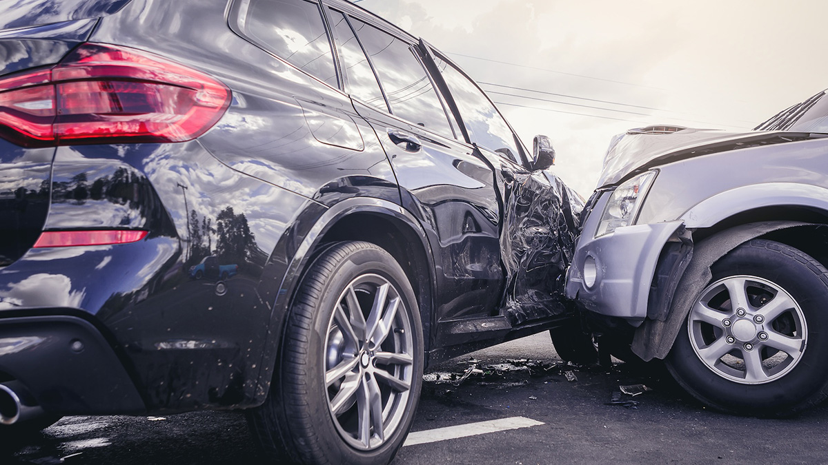 Two cars involved in a collision — personal injury accident in Arizona