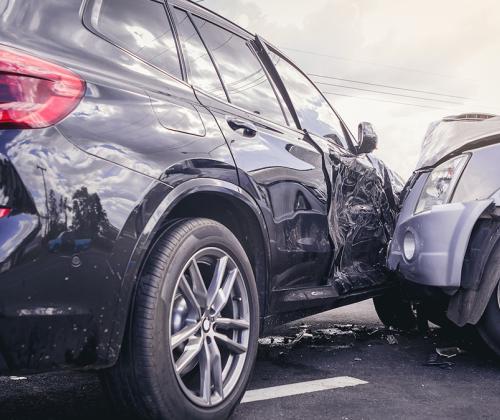 Two cars involved in a collision — personal injury accident in Arizona